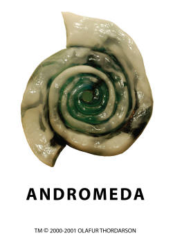 OLAFUR THORDARSON, ANDROMEDA WALL CLOCK BODY, DESIGN 2000, MAKE 2001,4-1/2" HIGH 