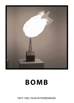 OLAFUR THORDARSON, BOMB LIGHT, DESIGN 1992, MAKE 2001, 48" HIGH 