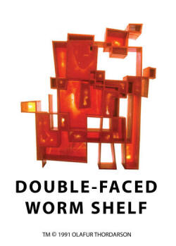 OLAFUR THORDARSON, DOUBLE FACED WORM SHELF, DESIGN 1991, MAKE 1999, 56" HIGH 