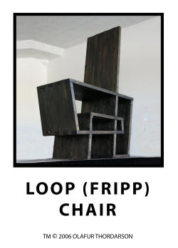 OLAFUR THORDARSON, LOOP (FRIPP) CHAIR,  DESIGN AND MAKE 2006, 35" HIGH 